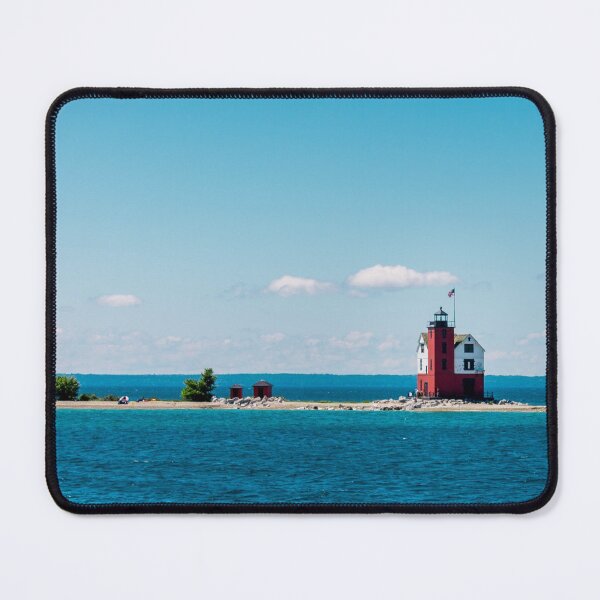 Item preview, Mackinac Island Lighthouse standing watch in Lake Michigan designed and sold by Michael Deemer.