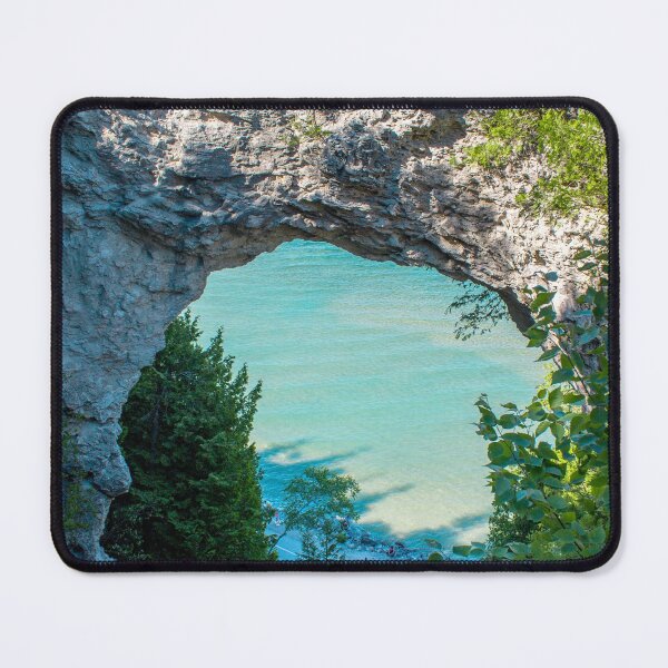 Item preview, Looking at Lake Michigan through Arch Rock on Mackinac Island in Michigan designed and sold by Michael Deemer.