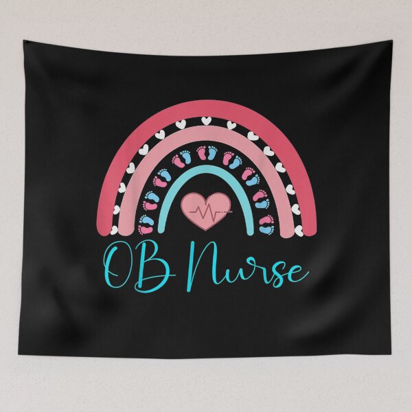 Item preview, OB Nurse Rainbow Heart Baby Labor Delivery Obstetrics GYN  designed and sold by ClitusShop.