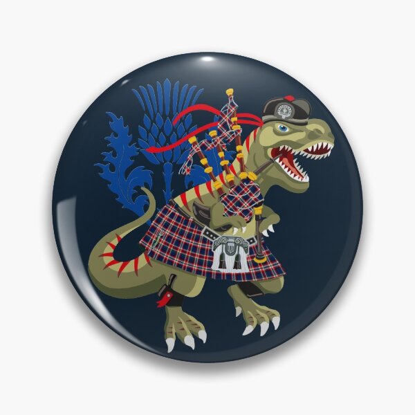 Item preview, Clanosaurus Rex MacFARLANEsaurus rex MacFarlane Scotland Ireland Plaid Family Tartan designed and sold by Lisa Rotenberg.