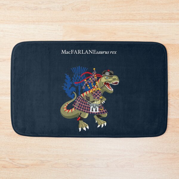Item preview, Clanosaurus Rex MacFARLANEsaurus rex MacFarlane Scotland Ireland Plaid Family Tartan designed and sold by Lisa Rotenberg.