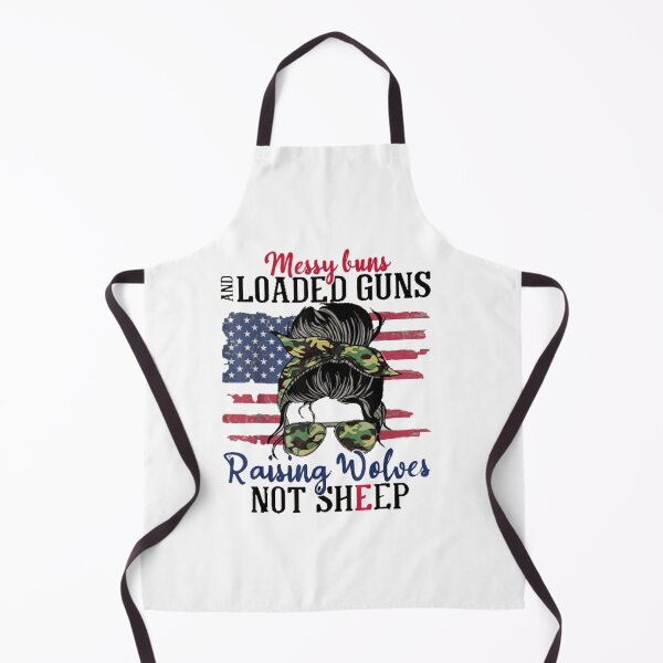 Item preview, Messy Buns And Loaded G-uns Raising Wolves Not Sheep designed and sold by ghazalish.
