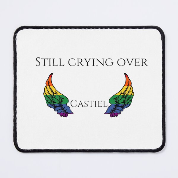 Item preview, still crying over castiel with rainbow wings designed and sold by LannisterOnMars.
