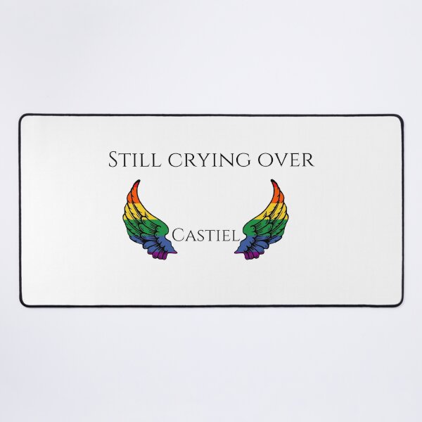 Item preview, still crying over castiel with rainbow wings designed and sold by LannisterOnMars.