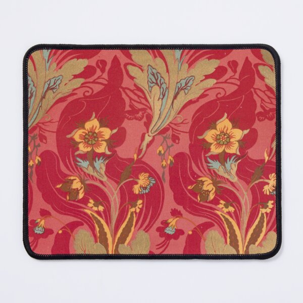 Item preview, Golden and red floreal pattern designed and sold by OroboroCustom.