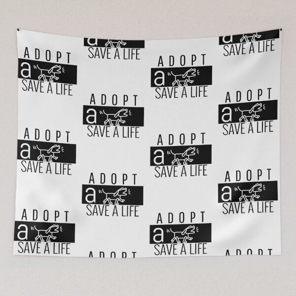 Item preview, Adopt A Dog Save A Life Text design for those who love pet adoption designed and sold by jtancrum61.