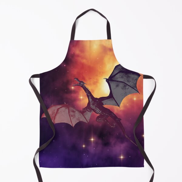 Item preview, Mythical dragon flying through space at night abstract art - red and purple designed and sold by hasbeenz.