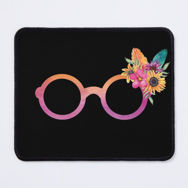 Item preview, Round Eyeglasses With A Flower And Feather Bouquet designed and sold by Primroaddesigns.