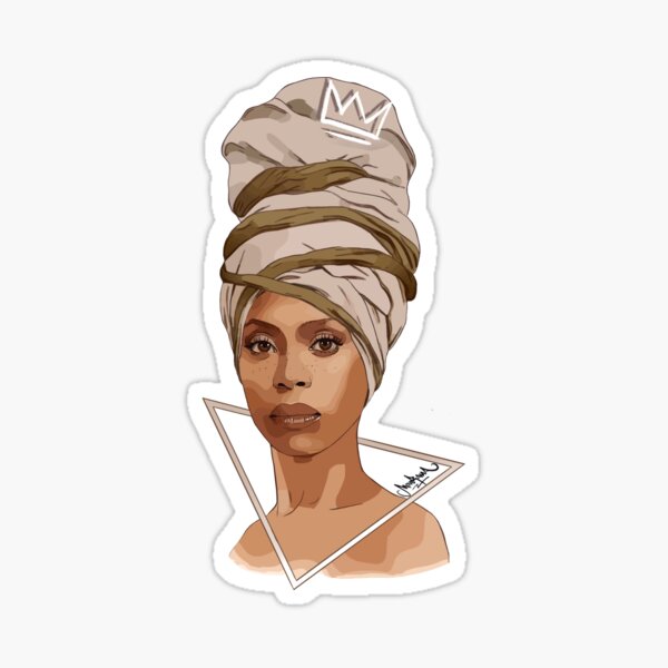 Aperçu de l'œuvre Illustration d'art numérique Erykah Badu créée et vendue par MoveRama.