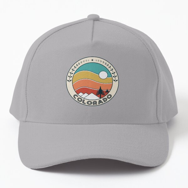 Colorado Retro Vintage Sunset - Colorado Mountain Souvenir - Gift - Hometown - Hiking - Nature Baseball Cap