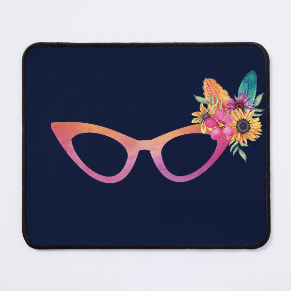 Item preview, Cat Eyeglasses With A Floral And Feather Bouquet designed and sold by Primroaddesigns.