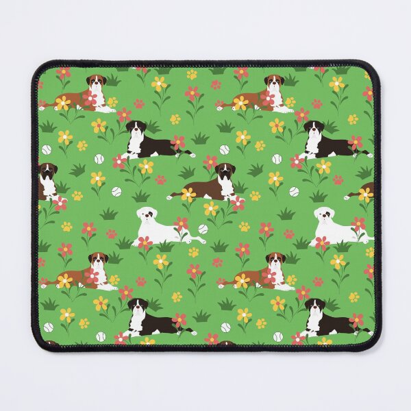 Item preview, Boxer Dog and Flowers designed and sold by Lulupainting.