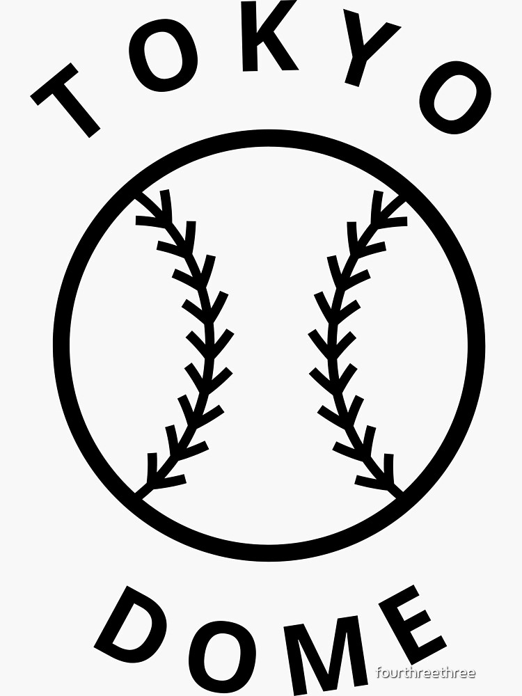 "Tokyo Dome Japanese baseball" Sticker for Sale by fourthreethree Redbubble