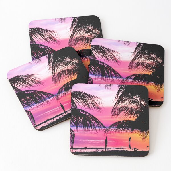 Item preview, Pink & Purple Sunset At Beautiful Beach designed and sold by AidenChen.