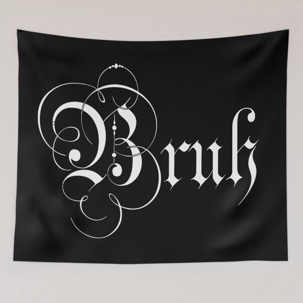 Item preview, Bruh (Fancy, White Lettering) designed and sold by SaraMargolis.