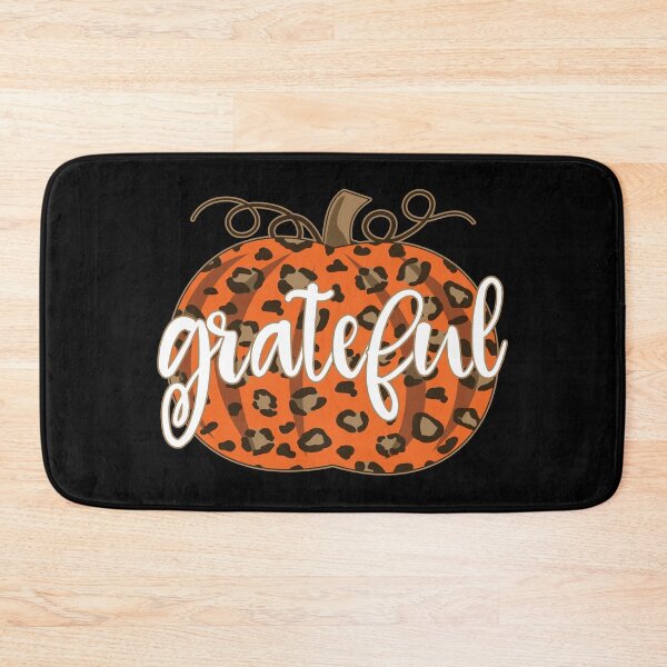 Item preview, Grateful Pumpkin Leopard Pattern Graphic Illustrations and Text Design For Thanksgiving in Fall/Autumn Season and Pumpkin Lover designed and sold by NightGleam.