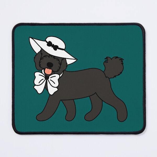 Item preview, Fashion Black Cockapoo Cavapoo Cavoodle Dog with Ribbon Bow designed and sold by Lulupainting.