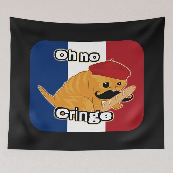 Item preview, Oh no Cringe Cat French Flag designed and sold by Rzera-.