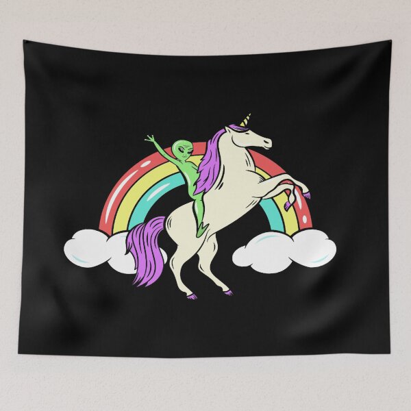 Item preview, RAINBOW UNICORN ALIEN  designed and sold by RetroPlaceee.