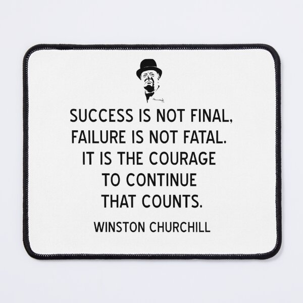 Item preview, Winston Churchill Quote on Courage and Success designed and sold by jutulen.
