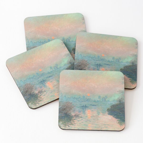 Item preview, Sun setting on the Seine at Lavacourt (1880) Claude Monet designed and sold by Sneh Universe.