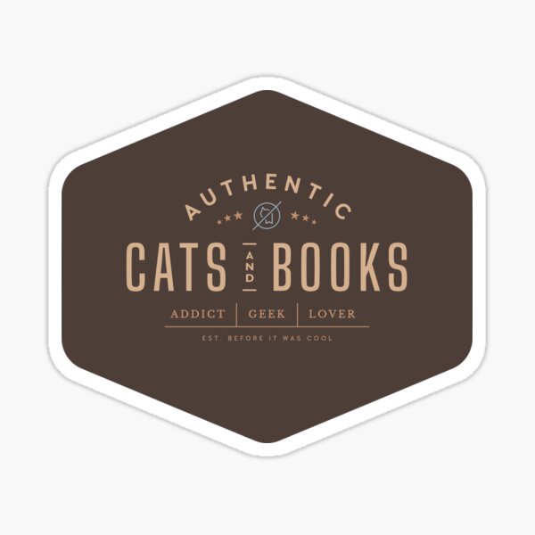 "Cat and Book Lover" Sticker by geekupdated Redbubble
