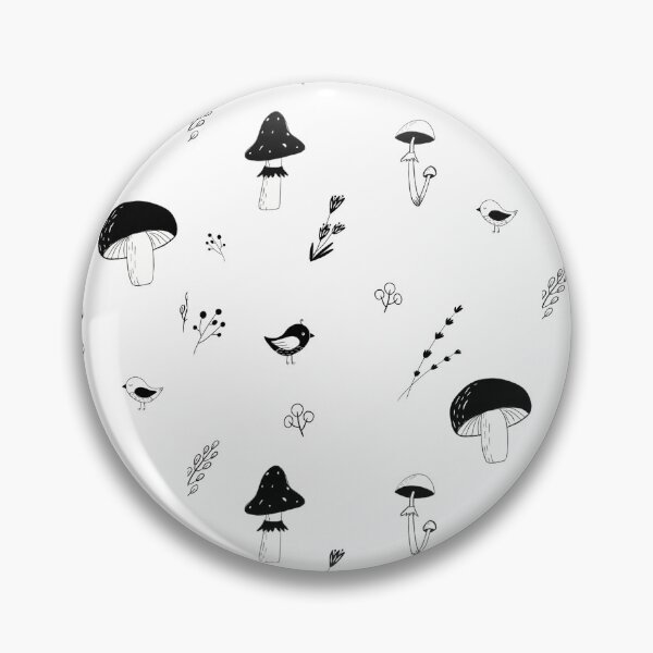 Item preview, Mushroom black and white pattern  designed and sold by Sofoxy.