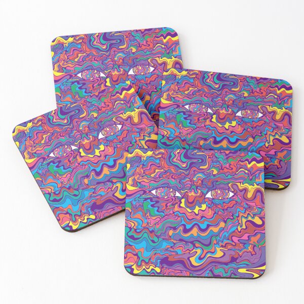 Item preview, Psychedelic colorful eyes and waves designed and sold by Golden-place.