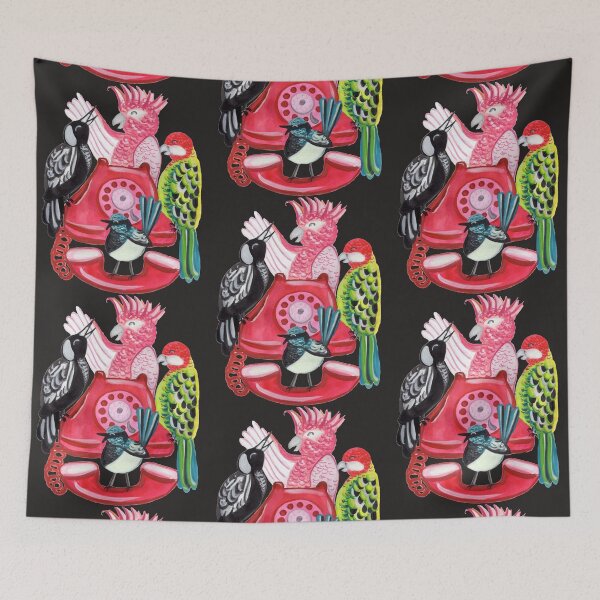 Item preview, Four Calling Birds (12 Days of Christmas) - Pink  designed and sold by constancyky.