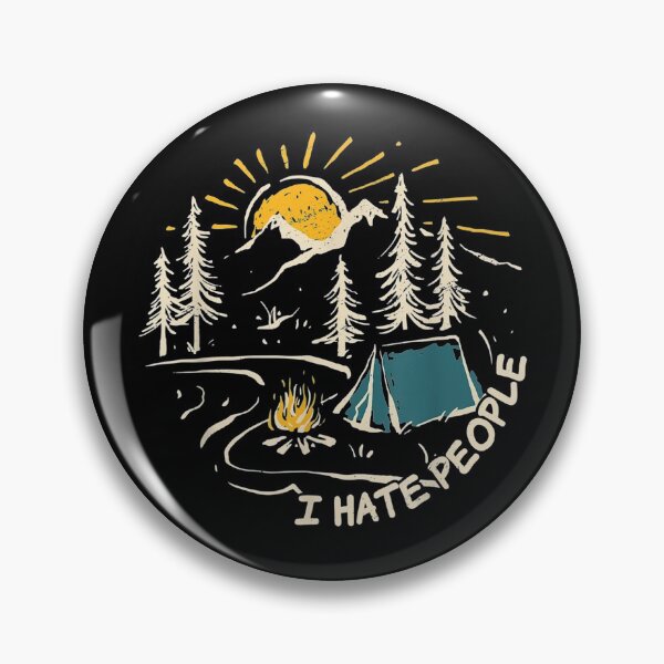 Item preview, CAMPING I Hate People Vintage Hiking Outdoor Retro Camper designed and sold by JImmieMGregor.