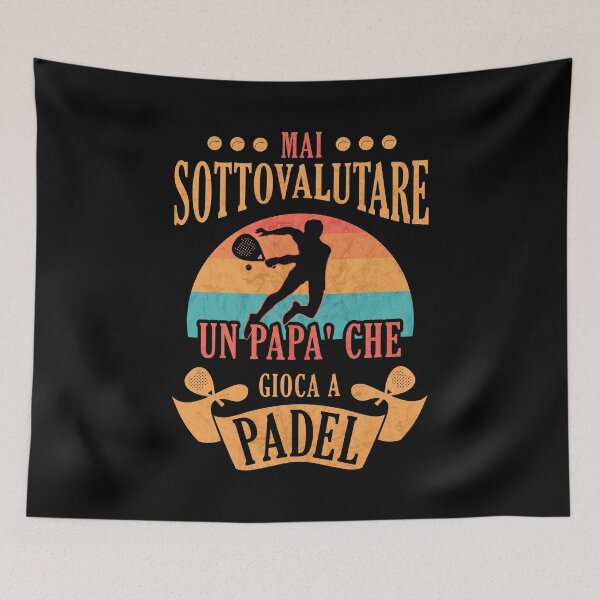 Item preview, Funny Padel Never Underestimate A Dad Playing Padel in Italian designed and sold by grinta2021.