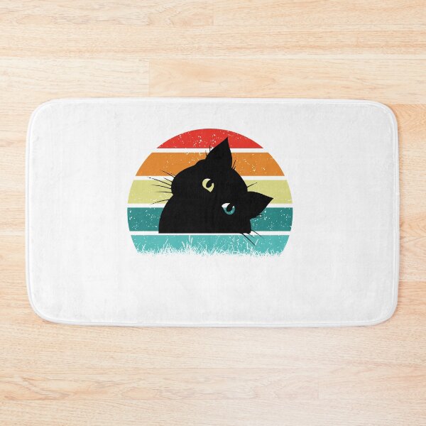 Item preview, Black Cat with Sunset Colorful Background designed and sold by HASSANBADRI2050.