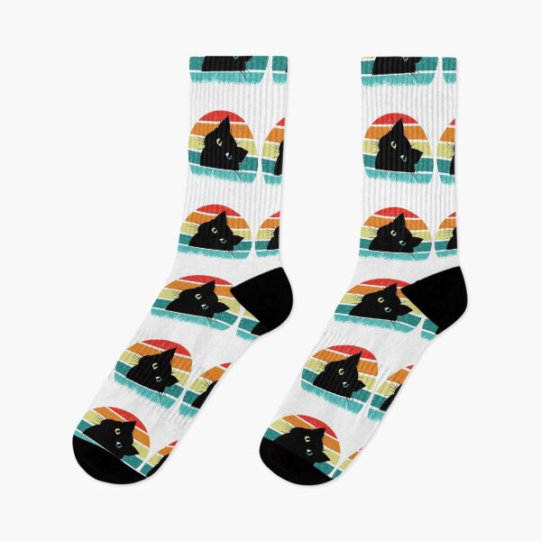 Item preview, Black Cat with Sunset Colorful Background designed and sold by HASSANBADRI2050.