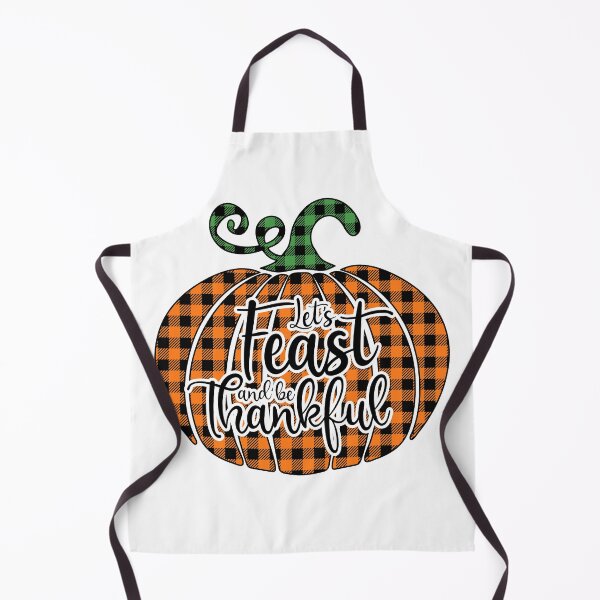 Item preview, Let's Feast & Be Thankful: Buffalo Plaid Pumpkin designed and sold by Happy Puppy Print On Demand.