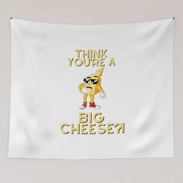 Item preview, Think You're A Big Cheese?! - Unisex White T-Shirt - Funny Joke Design for Hot Shots, CEO, Chancers, Wannabes, Bosses etc designed and sold by raretshirtsuk.