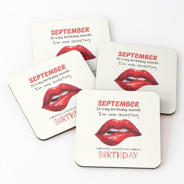 Item preview, September Is My Birthday Month Hello Lips Biting The Whole Month Gift designed and sold by catchyology.