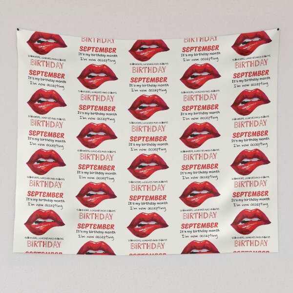Item preview, September Is My Birthday Month Hello Lips Biting The Whole Month Gift designed and sold by catchyology.