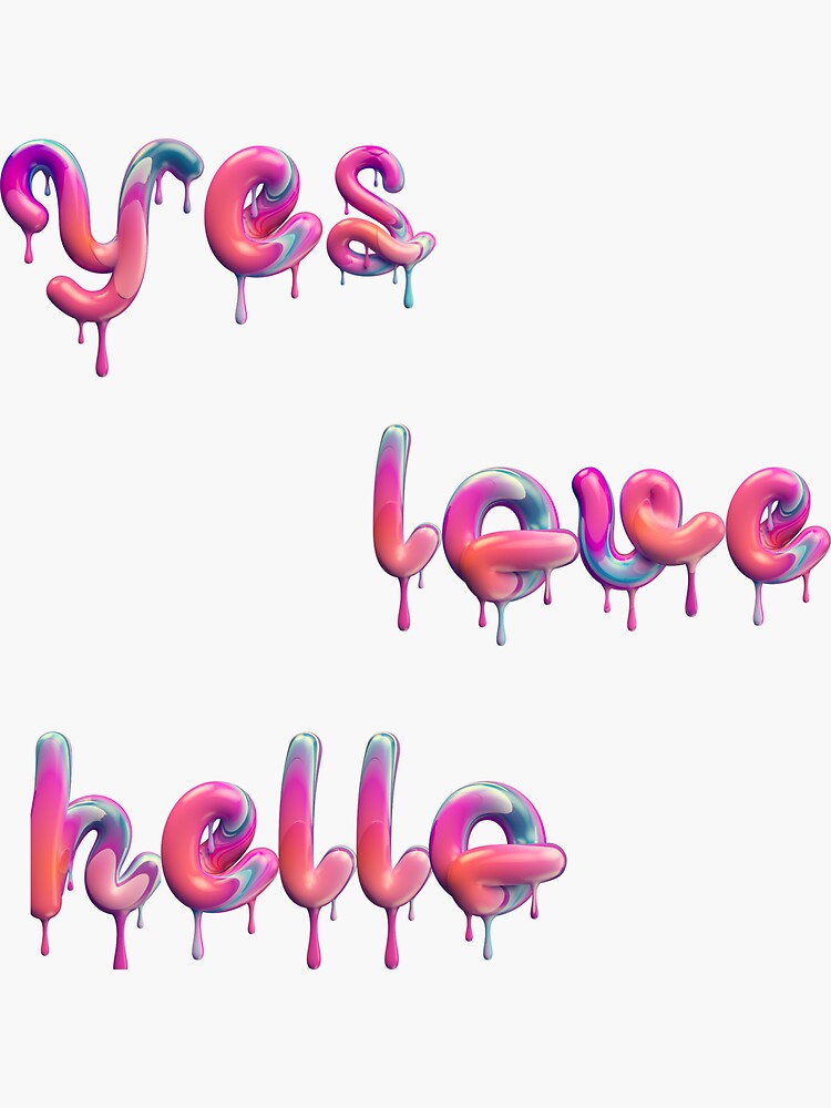 "Paint Drip text fun sticker pack" Sticker for Sale by Designforoz Redbubble