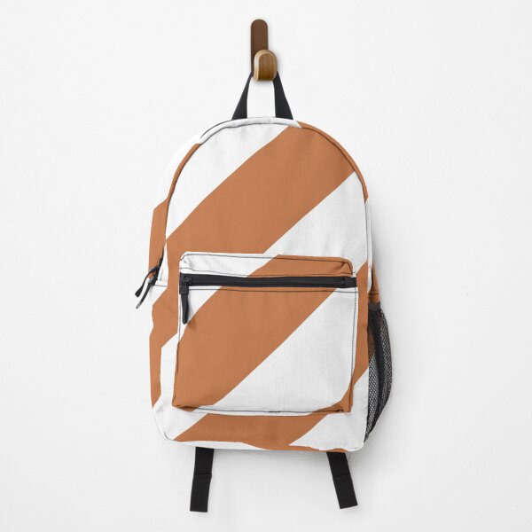 Item preview, Orange and White Diagonal Stripe Pattern 2022 Trending Color - Hue - Shade - Colour Pantone Tomato Cream 16-1348 designed and sold by ColorOfTheYears.