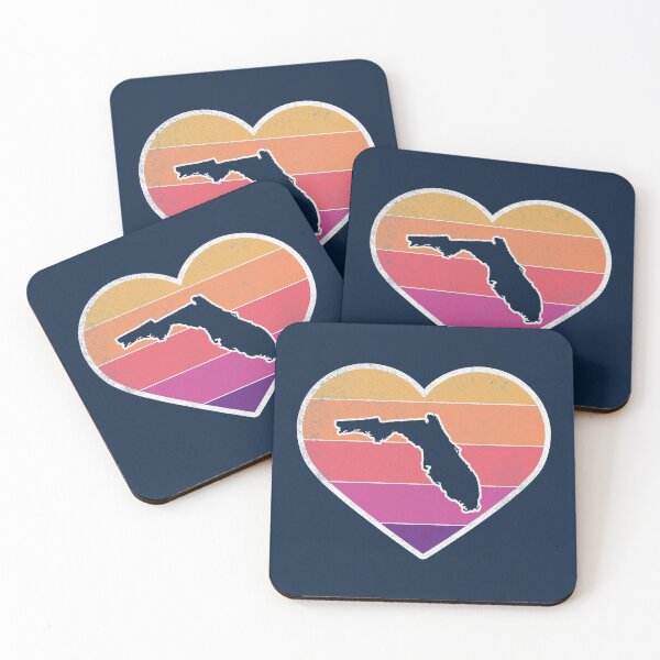 Item preview, Cute I Love Florida Retro Heart With State Outline designed and sold by toutwearapparel.