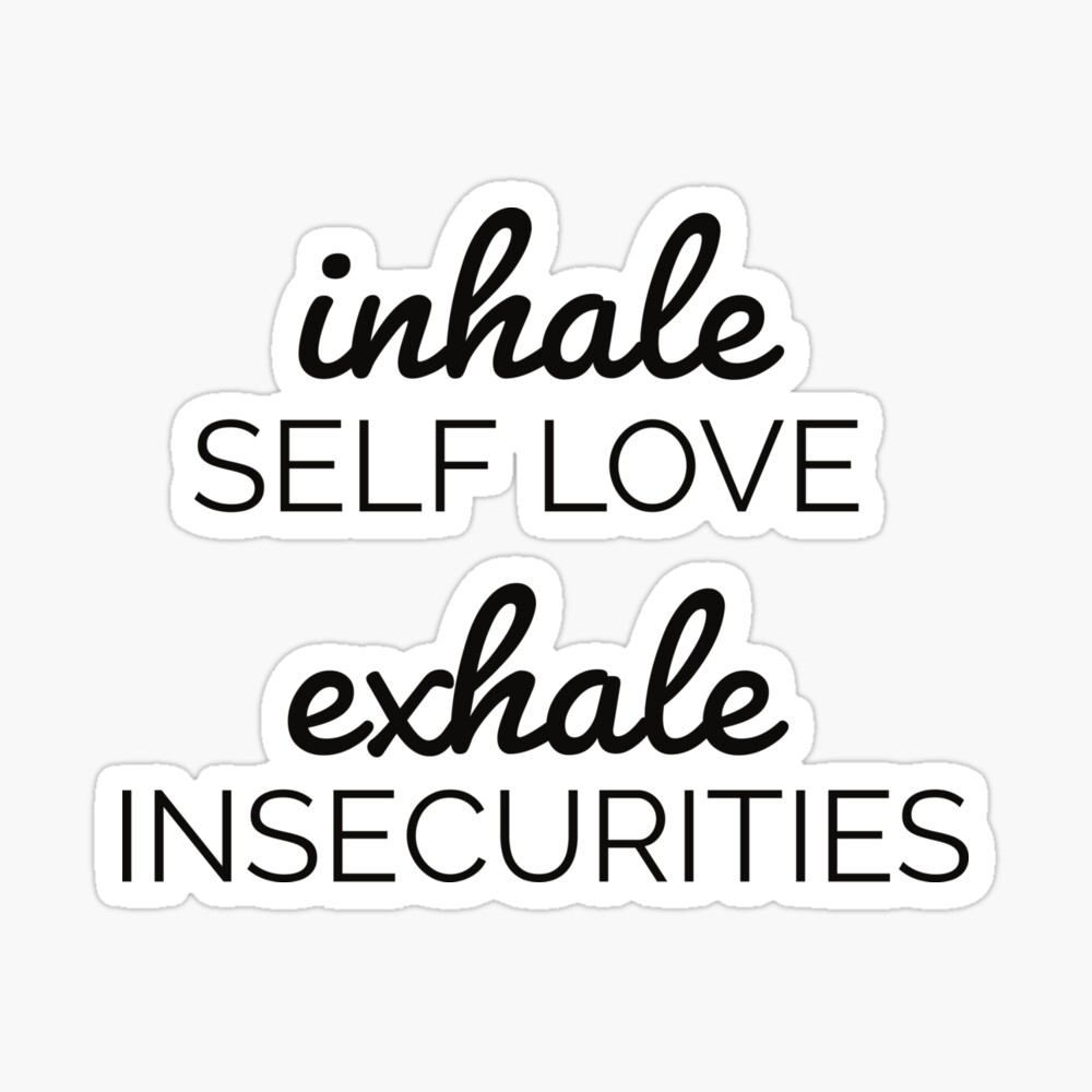 inhale self love, exhale insecurities - Yoga quotes inspirational Greeting  Card for Sale by GaterStitch