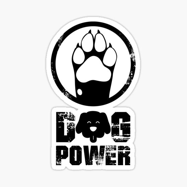 "DOG POWER" Sticker for Sale by Amicimarina Redbubble
