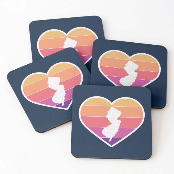 Item preview, Cute I Love New Jersey Retro Heart With State Outline designed and sold by toutwearapparel.