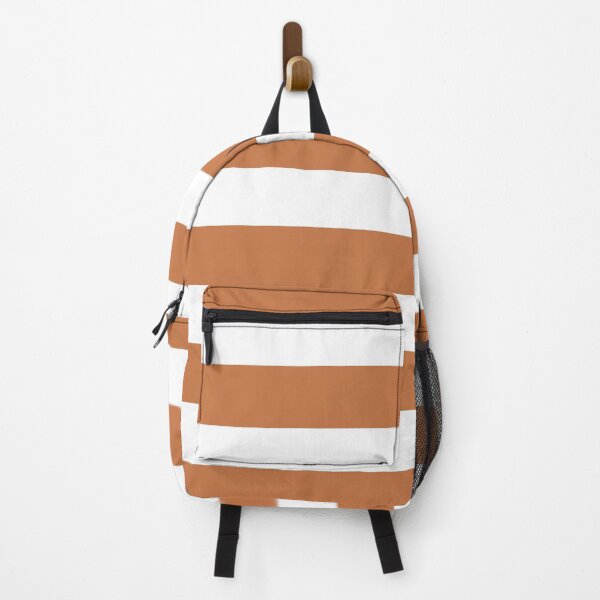 Item preview, Orange and White Horizontal Stripe Pattern 2022 Trending Color - Hue - Shade - Colour Pantone Tomato Cream 16-1348 designed and sold by ColorOfTheYears.