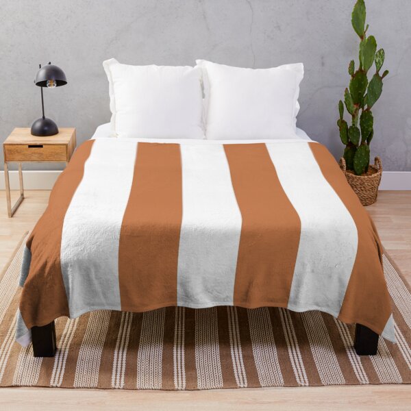 Item preview, Orange and White Vertical Stripe Pattern 2022 Trending Color - Hue - Shade - Colour Pantone Tomato Cream 16-1348 designed and sold by ColorOfTheYears.