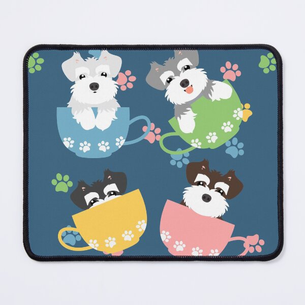 Item preview, Cute Teacup Miniature Schnauzer Puppies - Blue designed and sold by Lulupainting.