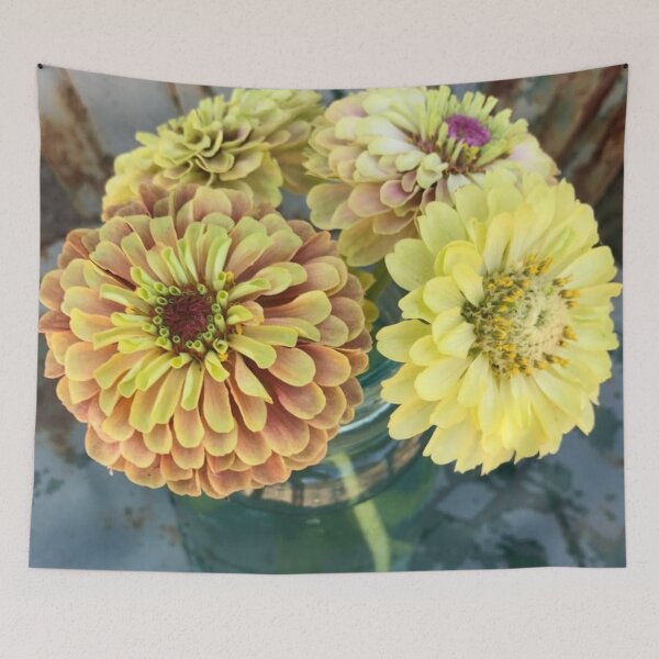 Item preview, Queen Lime Blush Zinnia designed and sold by Boum04.