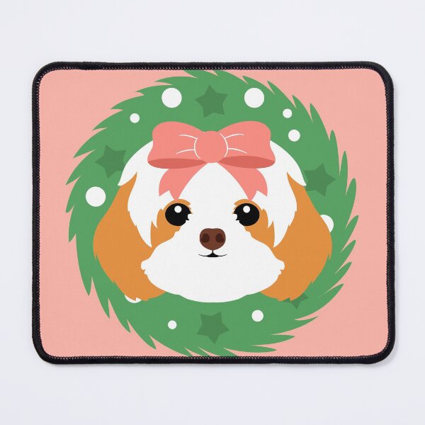 Item preview, Shih Tzu Christmas Wreath designed and sold by Lulupainting.