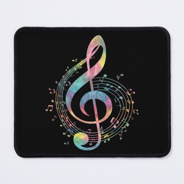 Item preview, Music Notes Treble Clef - Multicolor Tie Dye designed and sold by Primroaddesigns.