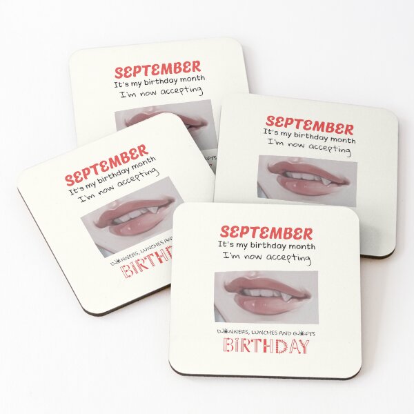 Item preview, September Is My Birthday Month Anime Vampire Lips Bite Fall Season Gift designed and sold by catchyology.